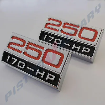 250 170-HP GUARD BADGES X2 NEWfor Ford Falcon XY 2V Inline 6 170HP Fairmont GT • $69.95