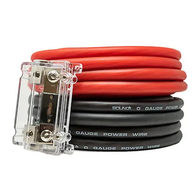 SoundBox KIT0-25RB 0 Gauge Amplifier Wire Power/Ground Amp Cable - 50 Ft. • $59.95