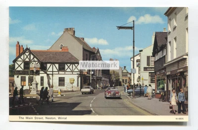 £1.99 • Buy Neston - Main Street, Shops, Cars - C1970's Cheshire Postcard
