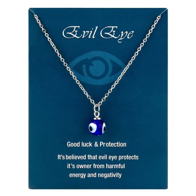 $1.02 • Buy Lucky Blue Evil Eye Beads Pendant Necklace Women Men Turkish Amulet Jewelry Gift
