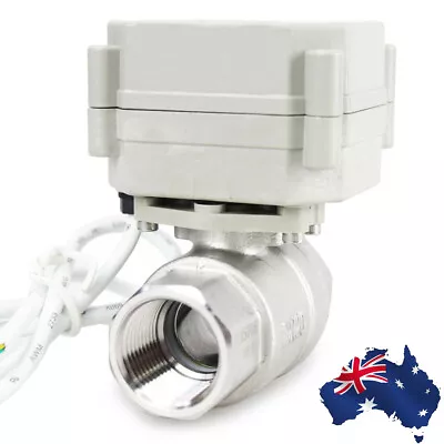 $90.99 • Buy 2 Way 1/2  To 2  12V/24VAC/DC SS N.C. Electrical Position Motorized Ball Valve