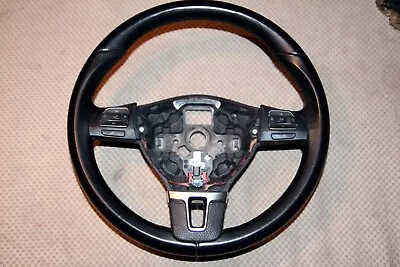 Genuine OEM VW Volkswagen Jetta Golf Mk6 2012 Leather Steering Wheel 34080449A • $189.45