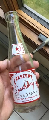$7.95 • Buy Old Camden NJ ACL Soda Bottle Crescent Beverages Moon Star Logo Advertising