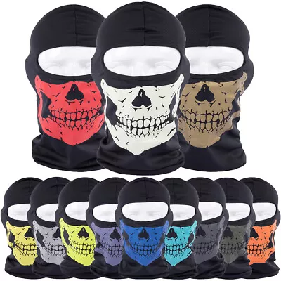 Balaclava Skull Full Face Mask UV Protection Sun Hood Tactical Ski Mask For Mens • $5.99