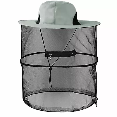 Outdoor Head Face Hidden Mesh Cap Sun Mosquito Bee Insect Bug Protection Net Hat • $8.99