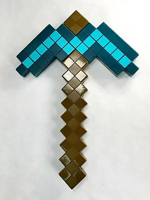 14  Minecraft Diamond Pick Axe Costume Prop Cosplay Plastic 2017 Blue Brown • $16.99