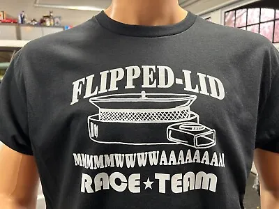 FLIPPED LID RACE TEAM RETRO T-SHIRT Air Cleaner 4 Bbl Carb Carburetor Thermoquad • $16.95
