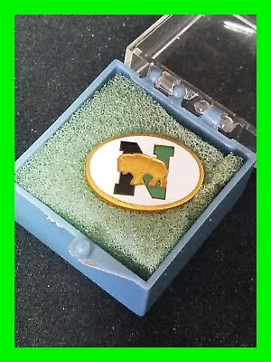 Vintage NDSU Enamel North Dakota State University Pin Back With Case ~ HTF Rare  • $19.99