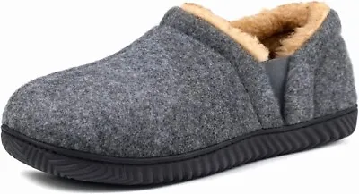 Men's Slip On Elastic Side Slippers Winter Bootie Memory Foam House Shoes • $17.99