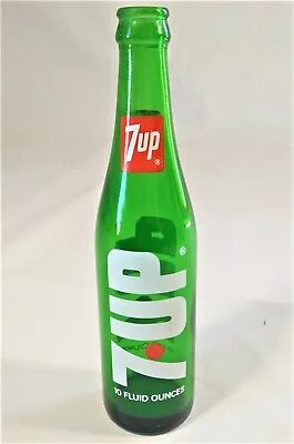 7 Up 10 Oz Bottle Soda Pop Green Vtg • $2.70