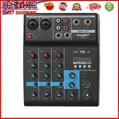£27.52 • Buy Wireless 4-channel Audio Mixer Bluetooth-compatible USB Sound Mixing (US)