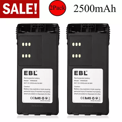 2 X 2500mAh Extended HNN9008 HNN9009 Battery For MOTOROLA HT750 HT1250 HT1550 • $36.99