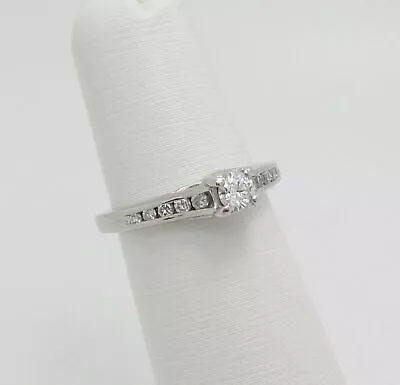 1/2CT Diamond Solitaire Engagement Wedding Bridal Ring Band 14K White Gold • $449.99