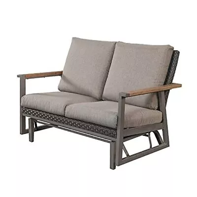  Patio Glider Rocking Chair Outdoor 2 Person Bench Metal Swing Loveseat With  • $730.20