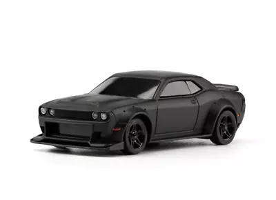 RC 1/76 Micro Car DODGE CHALLENGER SRT Hellcat W/ LED Lights -BLACK- • $79.99