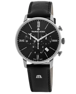 New Maurice Lacroix Eliros Chronograph Black Men's Watch EL1098-SS001-310-1 • $518.94