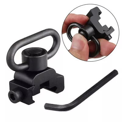 QD Sling Swivel Mount Push Button 1.25  Sling Swivel Adapter Mount Set Hunting • $5.34