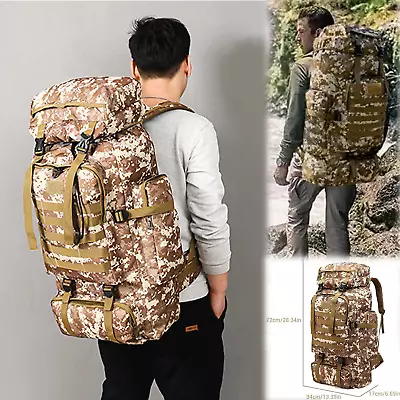 Military Tactical Backpack Large Rucksack Camping Hiking Day Bag Outdoor Travel • $47.99