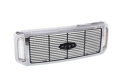 NEW Chrome And Black Grille For 2005-2007 Ford F250 F350 Super Duty SHIPS TODAY • $108.55