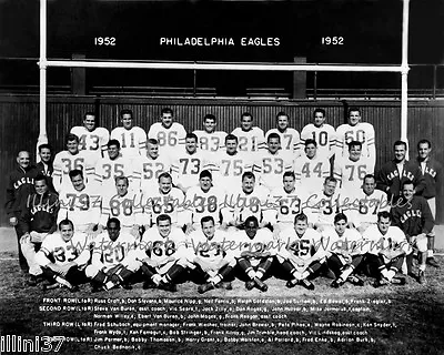 1952 PHILADELPHIA EAGLES 8x10 TEAM PHOTO PICTURE HOFs BEDNARIK BUD GRANT PIHOS • $5.57