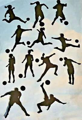 Die Cut Cuts Card Topper Footballers Mix X 12 Silhouette Black Men Ladies Sport • £2.10