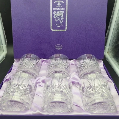 £64.99 • Buy Signed EDINBURGH Crystal LOMOND Cut Old Fashioned Whisky Tumbler 8cm Vintage