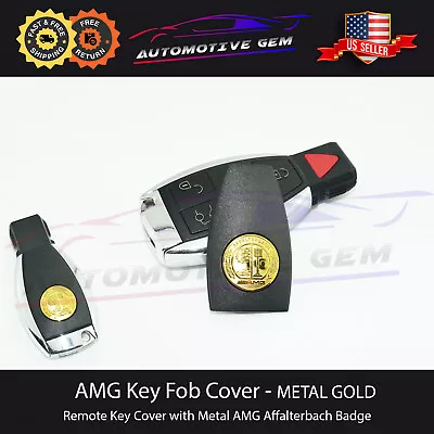 AMG Emblem Key Fob Cover Remote Affalterbach Apple Tree Metal Gold Mercedes • $21.99