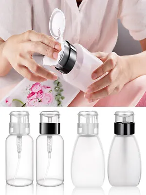 250ml Pump Dispenser Container Empty Bottle Clean Acetone Nail Polish Remover ~ • $3.85