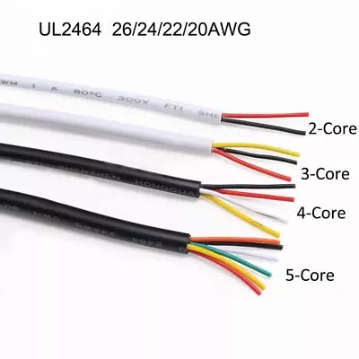 UL2464 20/22/24/26AWG Power Cord Soft Cable Signal Control Wire 2/3/4/5/6 Cores • $1.90