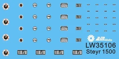 1:35 Scale Vehicle Dials & Placards Steyr 1500 Military Model Accessory LW35106 • $6.99