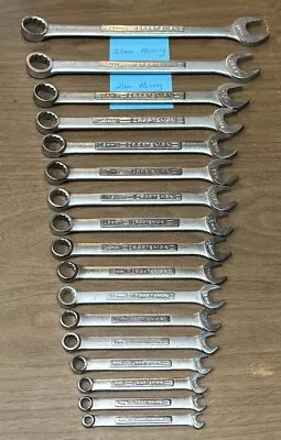 Craftsman Metric 12 Point Combination Wrench Set Of 17 (6mm-24mm)VA•V Series USA • $129