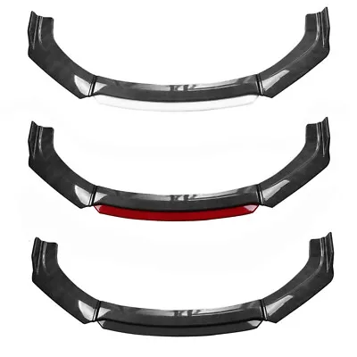 Carbon Fiber Black Universal Car Front Bumper Lip Spoiler Splitter 4 Color Lip • $49.99