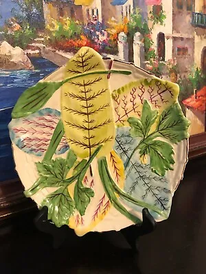 1 MOTTAHEDEH Stately Homes Tobacco Leaf Dish Plate Decor Museum Crom Castle 1755 • $219.95