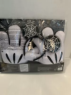 Disney Parks Mickey Mouse Light Up Gloves & Ears-Halloween Costume Set Adult NWT • $29.99