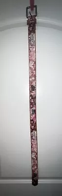 Ed Hardy Women’s Surf Crazy Hibiscus Leather Belt Pink Size M Style EH3034 • $25