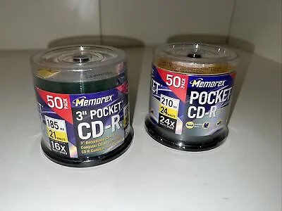 2-50 PAK MEMOREX CDR DISC 24 Min 210 MB 24x MULTISPEED  MINI CD NEW SEALED • $45