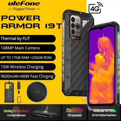 Global 4G LTE Ulefone Armor 19T Rugged Phone Builder Thermal Imaging Mobile 256G • $923.99