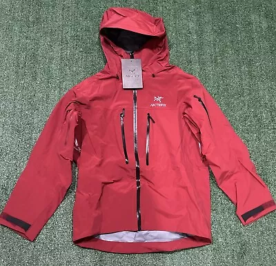 Arc'teryx Beta SV Men's Jacket XL Red Full Zip Hooded Nylon Membrane • $215.50