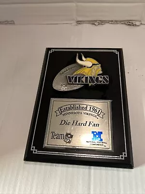 Die Hard Fan Minnesota Vikings Logo Card Plaque For Your Man Cave Wall • $29.99