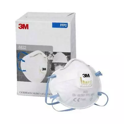 3M 8822 Disposable P2 Valved Particulate Dust Vapour Mask Respirator 10 Masks • $69.95