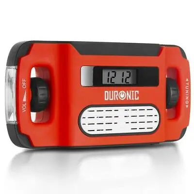 £23.99 • Buy Duronic AM/FM Radio APEX | Charge 3 Ways: Solar, Wind Up, USB | Dynamo Crank Rec