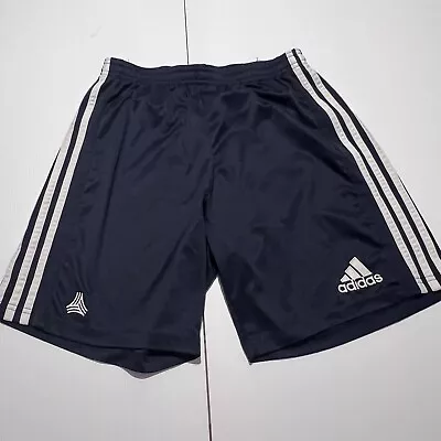 Vintage Adidas Mens Shorts Size S Navy Elastic Waist Three Stripe Logo • $24.90