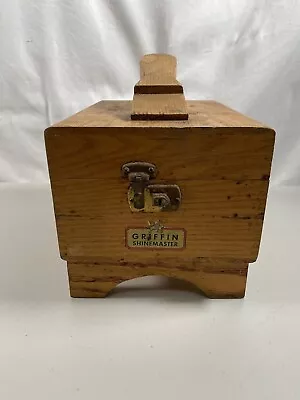 Vintage Griffin ShineMaster Shoe Shine Wooden Box • $15.41
