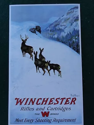 Winchester Firearms Advertising Poster By Philip R Goodwin Mule Deer Hunt  • $7.50
