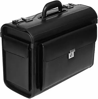 New Executive Flight Pilot Case Business Laptop Travel Work Cabin Bag Briefcase  • £39.99