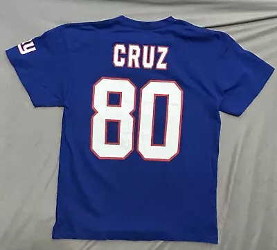 New York Giants T-Shirt Victor Cruz #80 Mens Large Blue NFL Players Apparel  • $14