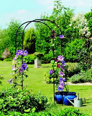 £10.99 • Buy 2.4m Metal Trellis Archway Garden Climbing Rose Patio Heavy Duty Black Arch