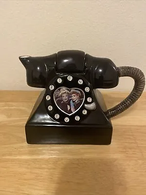 I Love Lucy Teapot Friends 4 Ever Ceramic Telephone Phone Black Teapot Vintage • $39.99