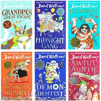 David Walliams Amazing Adventure Collection 6 Books Set Midnight Gang Ratburges • £22.45