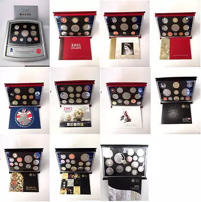 Birthday Gift? GB Deluxe Proof Coin Year Sets From 2000 - 2011; Free UK Postage • £37.50